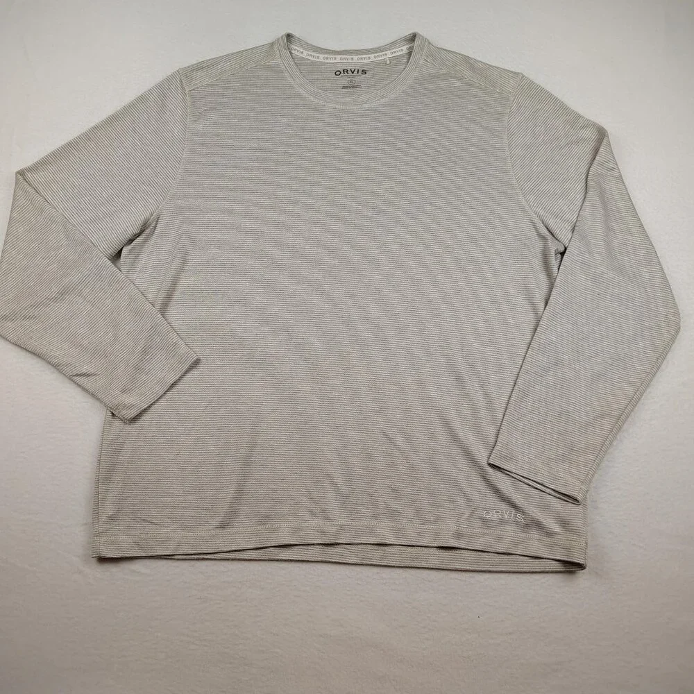 Orvis Classic Collection Shirt Mens XL Gray Long Sleeve